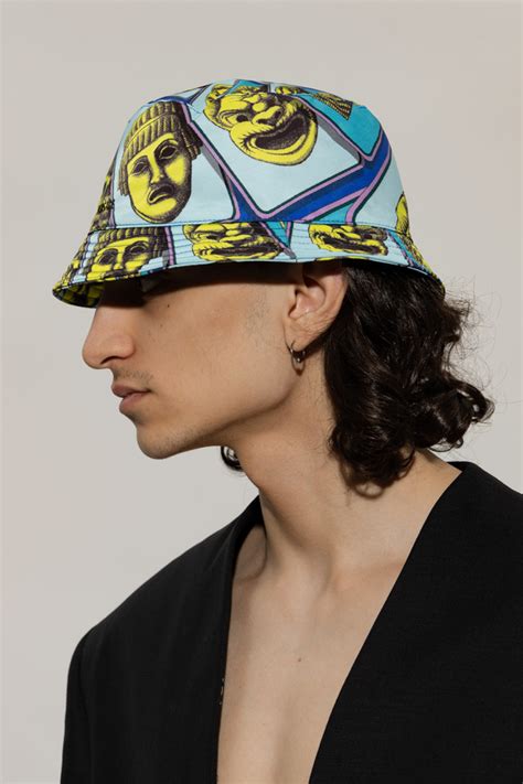 fake versace hats|men Versace bucket hat.